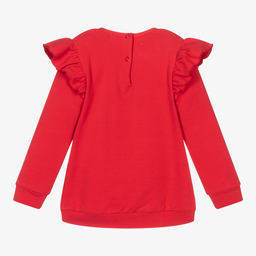 Everything Must Change-سويتشيرت قطن جيرسي لون أحمر للبنات | Childrensalon Outlet