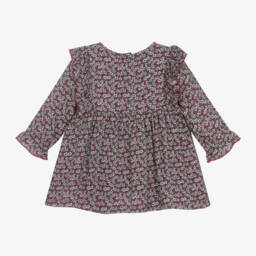 Everything Must Change-فستان فسكوز بطبعة ورود لون أحمر بورغوندي | Childrensalon Outlet