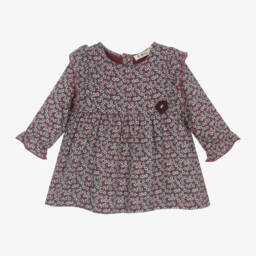 Everything Must Change-فستان فسكوز بطبعة ورود لون أحمر بورغوندي | Childrensalon Outlet