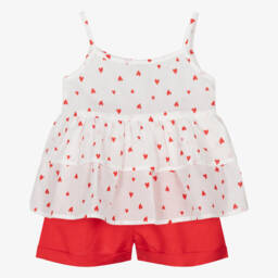 Everything Must Change-Girls Red & White Ensemble Set | Childrensalon Outlet