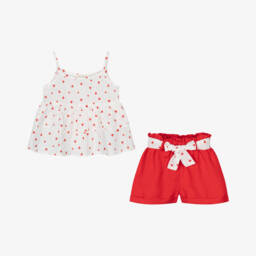 Everything Must Change-Girls Red & White Ensemble Set | Childrensalon Outlet
