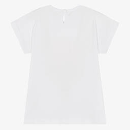 Everything Must Change-Girls White Cotton Floral T-Shirt | Childrensalon Outlet