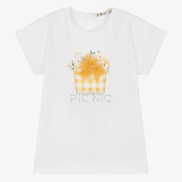 Everything Must Change-Girls White Cotton Floral T-Shirt | Childrensalon Outlet
