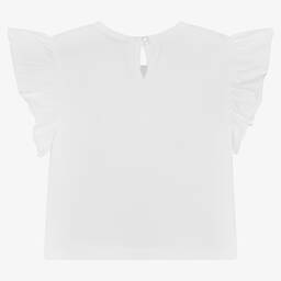 Everything Must Change-Белая хлопковая футболка с цветами | Childrensalon Outlet