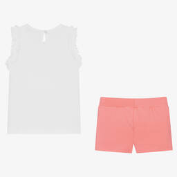 Everything Must Change-Белая футболка и розовые шорты из хлопка | Childrensalon Outlet
