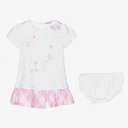 Everything Must Change-Girls White & Pink Dress Set | Childrensalon Outlet