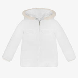 Everything Must Change-Girls White Puffer Jacket | Childrensalon Outlet