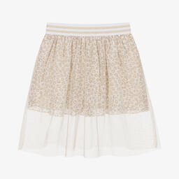 Everything Must Change-Gold Leopard Print Glitter Tulle Skirt | Childrensalon Outlet