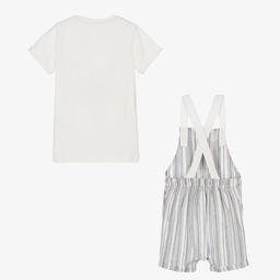 Everything Must Change-Топ и зеленый полукомбинезон в полоску | Childrensalon Outlet