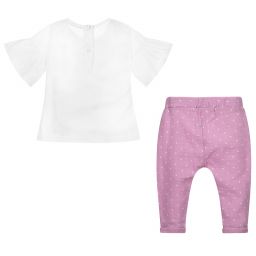 Everything Must Change-Pink & White Trousers Set | Childrensalon Outlet