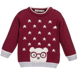 Everything Must Change-Red Knitted Cotton Sweater | Childrensalon Outlet