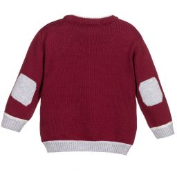 Everything Must Change-Red Knitted Cotton Sweater | Childrensalon Outlet