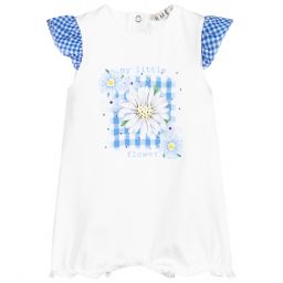 Everything Must Change-White & Blue Baby Shortie | Childrensalon Outlet