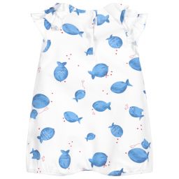 Everything Must Change-White & Blue Baby Shortie | Childrensalon Outlet