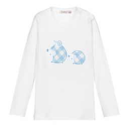 Everything Must Change-White Cotton Jersey Baby Top | Childrensalon Outlet