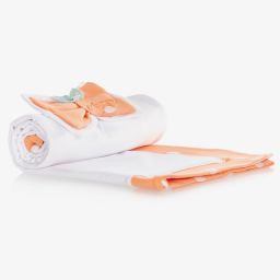 Everything Must Change-White & Orange Blanket (80cm) | Childrensalon Outlet