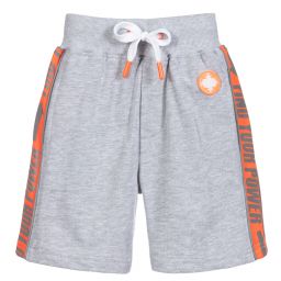 فابريك فليفرز-شورت قطن جيرسي لون رمادي | Childrensalon Outlet