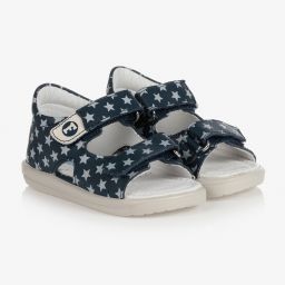 Falcotto by Naturino-Baby Girls Blue Star Sandals | Childrensalon Outlet