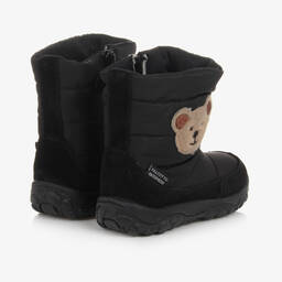 فالكوتو باي ناتورينو-بوت بطبعة تيدي بير لون أسود أطفال ولادي | Childrensalon Outlet