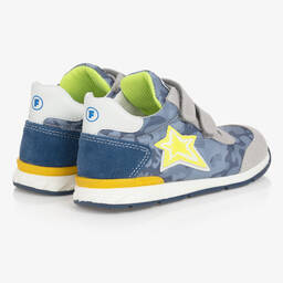 Falcotto by Naturino-Boys Blue & Grey Star Trainers | Childrensalon Outlet