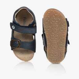 Falcotto by Naturino-Boys Blue Leather Sandals  | Childrensalon Outlet