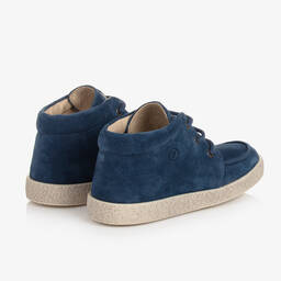 Falcotto by Naturino-Boys Blue Suede Leather Lace-Up Boots | Childrensalon Outlet