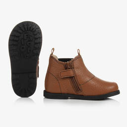 Falcotto by Naturino-Boys Brown Leather Chelsea Boots | Childrensalon Outlet
