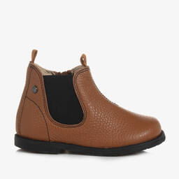 Falcotto by Naturino-Boys Brown Leather Chelsea Boots | Childrensalon Outlet