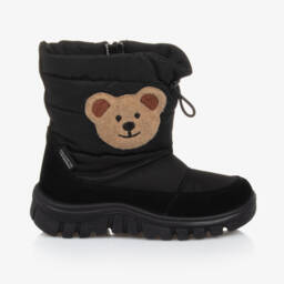 Falcotto by Naturino-Boys Cozy Black Bear Snow Boots | Childrensalon Outlet