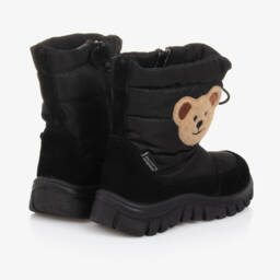 Falcotto by Naturino-Boys Cozy Black Bear Snow Boots | Childrensalon Outlet