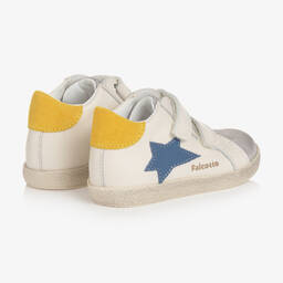 فالكوتو باي ناتورينو-ترينرز أطفال ولادي جلد لون عاجي ورمادي | Childrensalon Outlet