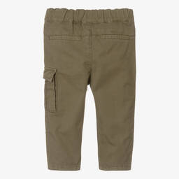Falcotto by Naturino-Boys Khaki Green Cotton Trousers | Childrensalon Outlet