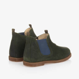 Falcotto by Naturino-Boys Khaki Suede Leather Boots | Childrensalon Outlet