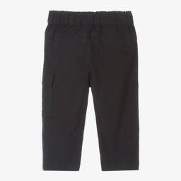 Falcotto by Naturino-Boys Navy Blue Cotton Trousers | Childrensalon Outlet