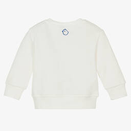 Falcotto by Naturino-Boys White Cotton Paint Splatter Sweatshirt | Childrensalon Outlet