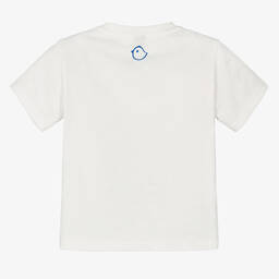 Falcotto by Naturino-Boys White Cotton Paint Splatter T-Shirt | Childrensalon Outlet