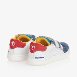 Falcotto by Naturino-Boys White Leather & Suede Trainers | Childrensalon Outlet