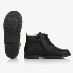 Falcotto by Naturino-Girls Black Leather Boots | Childrensalon Outlet