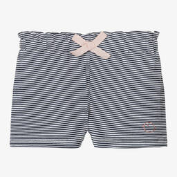 Falcotto by Naturino-Girls Blue & White Stripe Jersey Shorts | Childrensalon Outlet