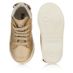 فالكوتو باي ناتورينو-Girls Gold Leather Trainers | Childrensalon Outlet