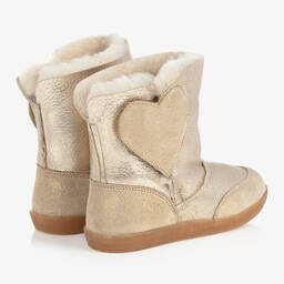 Falcotto by Naturino-Girls Gold Shearling Boots | Childrensalon Outlet