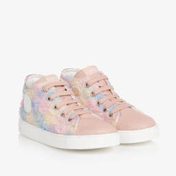 Falcotto by Naturino-Girls Pale Pink Canvas Trainers | Childrensalon Outlet