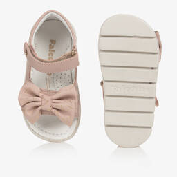 Falcotto by Naturino-Girls Pink Bow Leather Sandals | Childrensalon Outlet