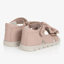 Falcotto by Naturino-Girls Pink Bow Leather Sandals | Childrensalon Outlet