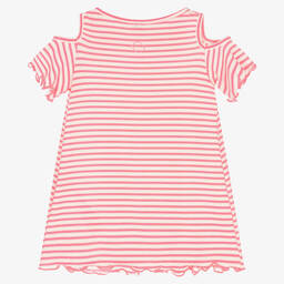 Falcotto by Naturino-Girls Pink & White Striped Jersey Dress | Childrensalon Outlet