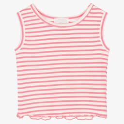 Falcotto by Naturino-Girls Pink & White Striped Jersey Top | Childrensalon Outlet