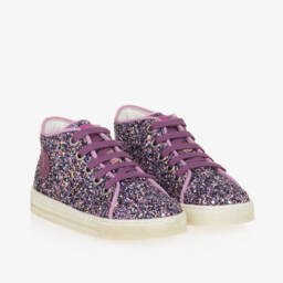 Falcotto by Naturino-Girls Sparkling Purple Lace-Up Shoes | Childrensalon Outlet