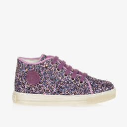 Falcotto by Naturino-Girls Sparkling Purple Lace-Up Shoes | Childrensalon Outlet