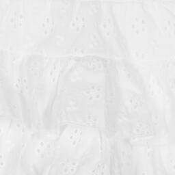 Falcotto by Naturino-Girls White Cotton Broderie Anglaise Skirt | Childrensalon Outlet