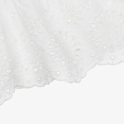 Falcotto by Naturino-Girls White Embroidered Cotton Dress | Childrensalon Outlet